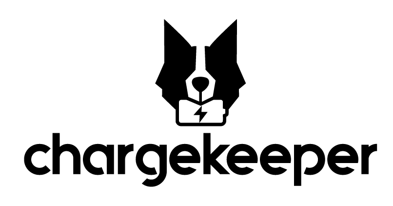 Chargekeeper-Logo vertikal, schwarz